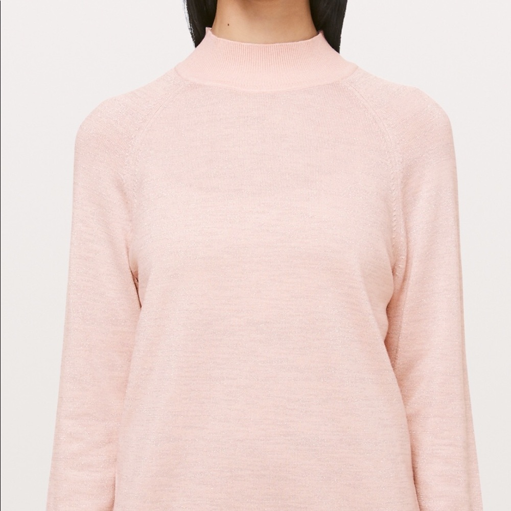Lululemon Soft Shine Pink & silver sweater